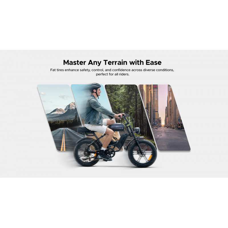 ENGWE M1 Bicicleta Eléctrica | 170KM Autonomía | Doble Batería 1373Wh | Certificada UE