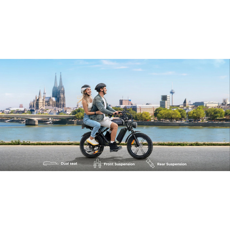 ENGWE M1 Bicicleta Eléctrica | 170KM Autonomía | Doble Batería 1373Wh | Certificada UE