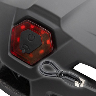 Casco con luz CP04 negro M
